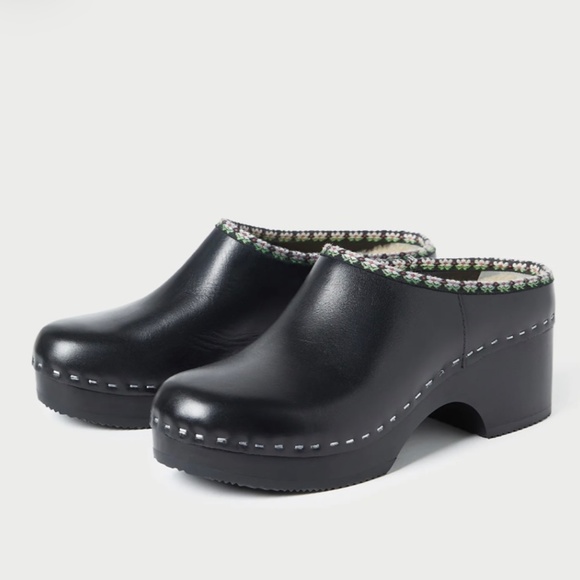 Loeffler Randall Maude Black Leather Clogs (Size 8) BNIB - Picture 2 of 7